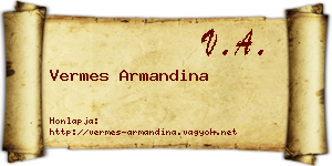 Vermes Armandina névjegykártya